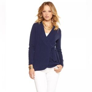 Lilly Pulitzer Elizabeth Blue Cashmere Wrap Knitwear Cardigan